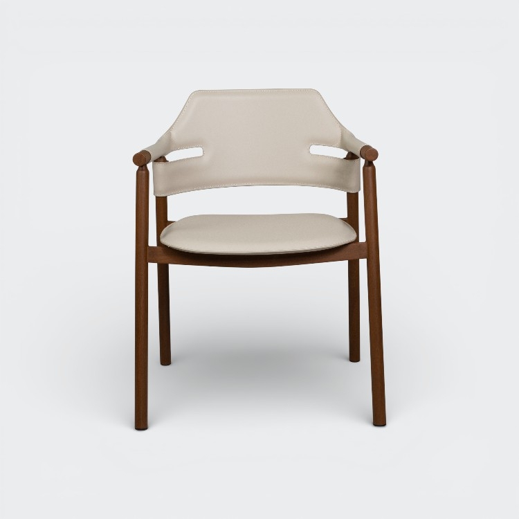 כסא אוכל סלינה ד. עור אבן 