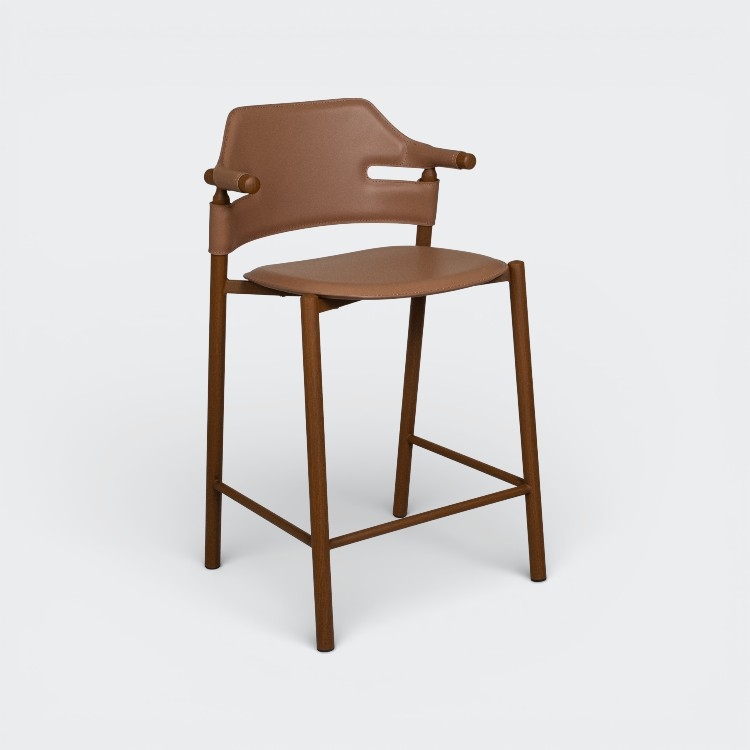 כסא בר סלינה חום 