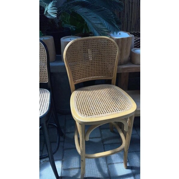 כסא בר ראטן פרד מושב מרופד/לא מרופד ( 2 צבעים)