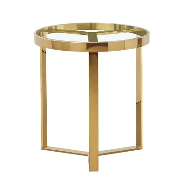 שולחן קפה אדל זהב מבריק (3 מידות)