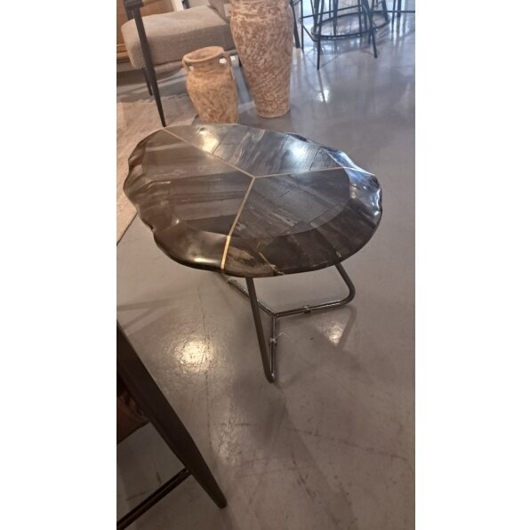 שולחן קפה ליף מוזאייקה פרטיפייד עץ מאובן (מגוון גדלים)