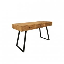 שולחן עבודה עץ ברזל טבעי