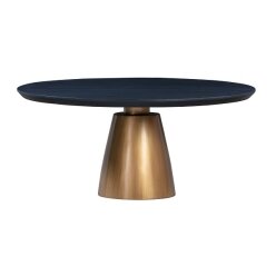 שולחן קפה טיפאני רגל זהב פלטה שחור